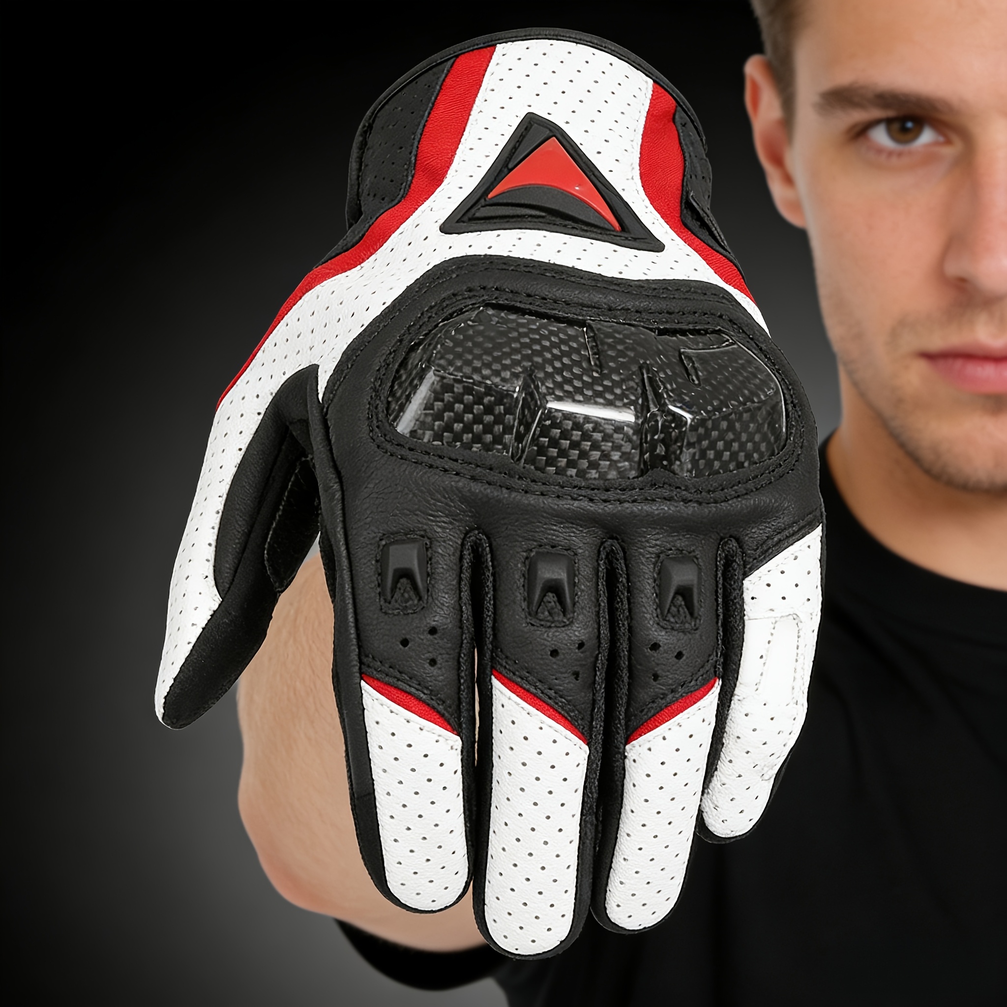 Motorcycle Gear Wash - Guanti da Moto per Uomo, Protezione