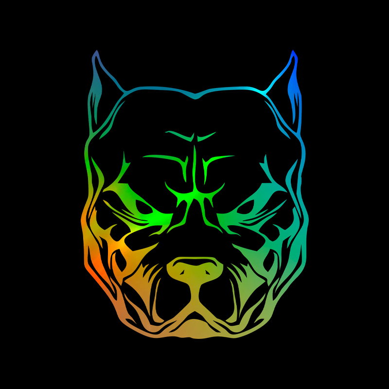 Motorcycle Gear Pattern - Adesivo moto modello cane pit bull