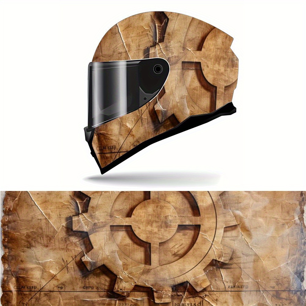 Motorcycle Gear Pattern - Involucro in vinile per casco con