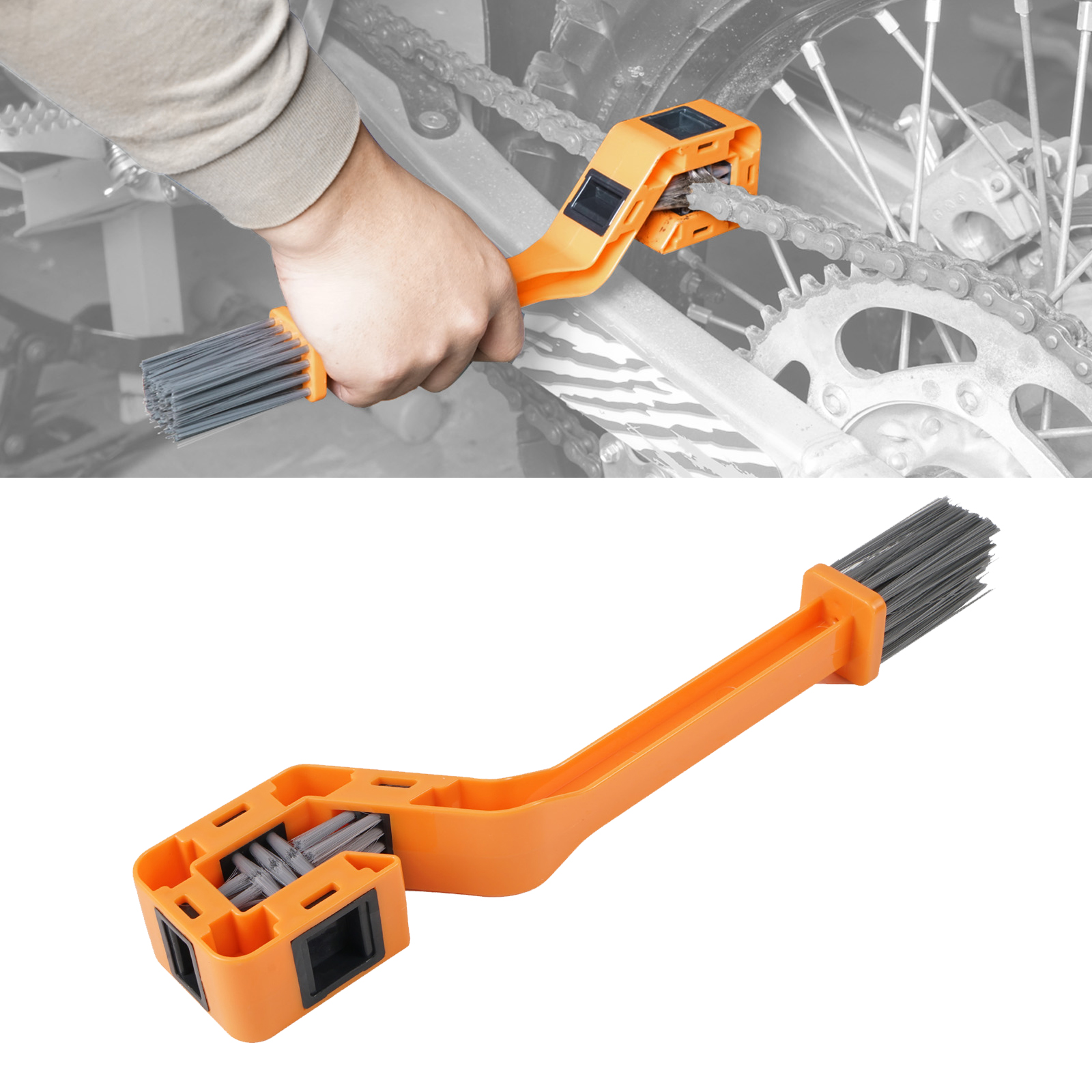 Motorcycle Gear Wash - Strumento spazzola per pulizia catena per