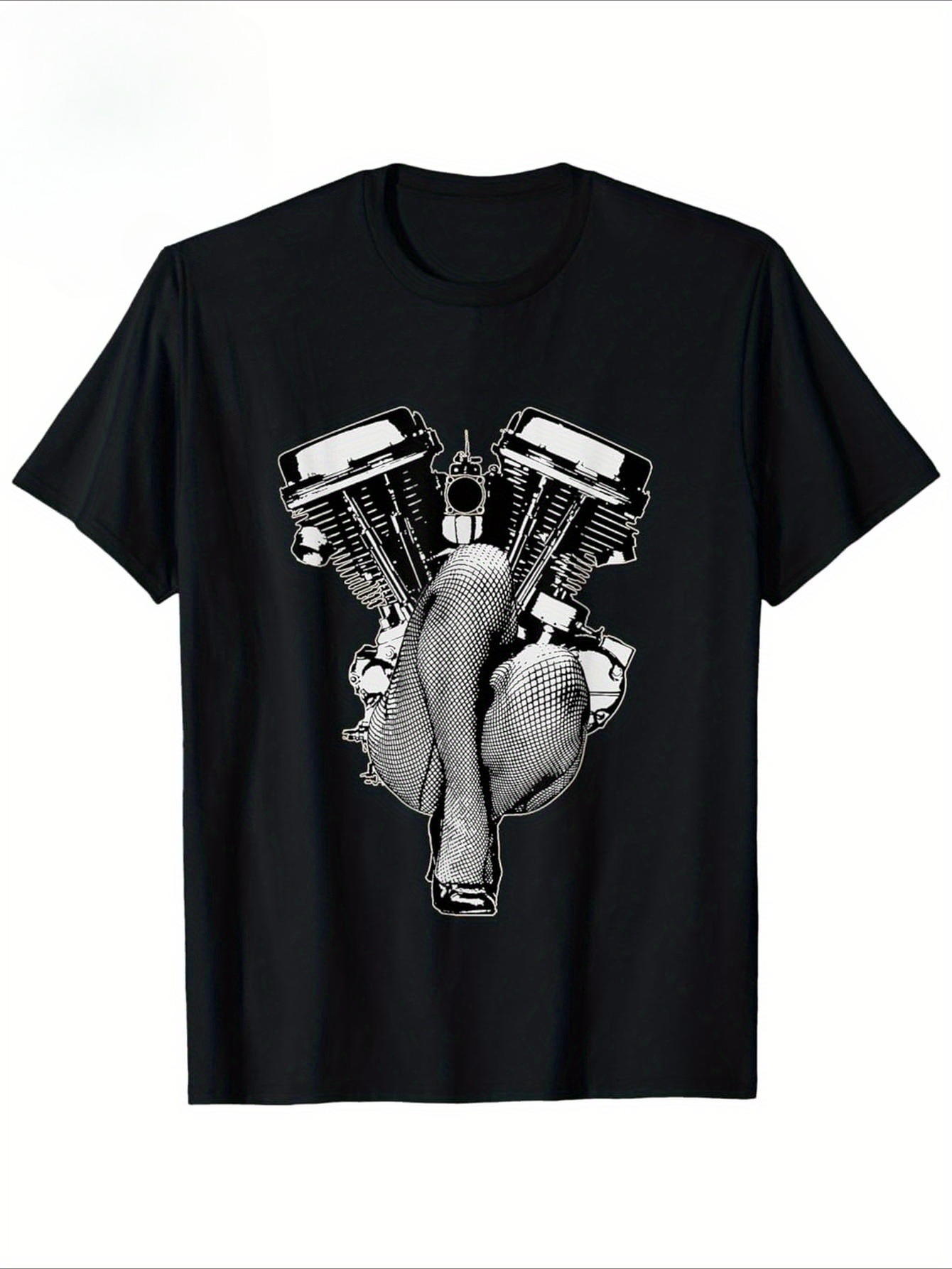 T-shirt da uomo stampata a man - Motorcycle Gear Pattern review and price